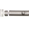 Heritage Brass Flat Surface Door Bolt (4", 6" Or 8" Length), Satin Nickel