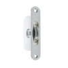 Frelan Hardware Sash Window Radiused Axle Pulley, Polished Chrome With Brass Roller