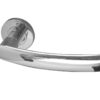 Luma Door Handle On Rose Grade 304 Polished Stainless Steel