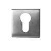 Frelan Hardware Euro Profile Square Escutcheon (52Mm X 52Mm X 7Mm), Satin Stainless Steel
