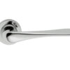 Manital Le Mans Door Handles On Round Rose, Polished Chrome (Sold In Pairs)