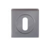 Serozzetta Square Standard Profile Escutcheons, Black Nickel