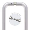 Zoo Hardware Architectural Aluminium Back To Back Pull Handles (19Mm Or 22Mm Bar Diameter), Satin Aluminium