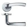Zoo Hardware Stanza Seville Contract Lever On Round Rose, Satin Chrome (Sold In Pairs)