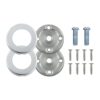 Zoo Hardware Push On Rose Pack X 2, Polished Stainless Steel (Sold In Pairs)