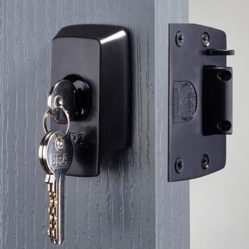 Era British Standard Double Locking High Security Nightlatch Door Lock 40mm Backset 1830-10 Black