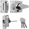 Era 1730-37-1Tp British Standard Keyless Egress Nightlatch Door Lock 60mm paired with 70mm Euro Cylinder and Turn keyed Alike Polished Chrome