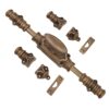 Classic door espagnolette bolt/Cremone bolt upto 9 Feet ANTIQUE BRASS UNLACQUERED