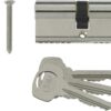 Yale Standard Euro Cylinder Nickel Plated 35/55 (90mm overall) Lock with 3 keys supplied - A 6 pin cylinder with a 10 year guarentee. by Truly PVC Supplies