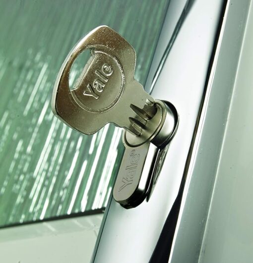 Yale Euro Double Cylinder, 3 Keys Supplied, Standard Security, Visi Packed, Suitable for All Door Types, Nickel Finish, 30:10:30 (70 mm)