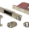 Atlantic 5 Lever Key Deadlock [BS] 2.5" - Antique Brass
