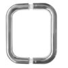 D Shaped Pull Handles (19mm or 22mm Bar Diameter) Back To Back Fixing, Polished Stainless Steel (sold in pairs)