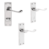 Victorian Scroll Door Handle - Polished Chrome Finish - 150mm x 45mm