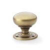 Alexander And Wilks Classic Mushroom Door Knob Small 51mm Antique Brass AW300-51-AB