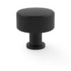 Alexander And Wilks Lucia Reeded Cabinet Knob 35Mm Matt Black AW807R-35-BL