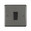 Eurolite 1 Gang 10Amp Intermediate Switch Round Edge Black Nickel Plate Matching Rocker
