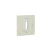 Burlington Standard Keyway Escutcheons Square Plain Rose Polished Nickel