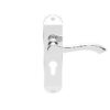 CARLISLE BRASS - DL180YCP ANDROS LEVER ON BACKPLATE - LOCK EURO PROFILE 47.5MM C/C