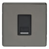 Eurolite Ecbn1Mb 1 Gang Master Telephone Socket Concealed Black Nickel Plate Black Interior