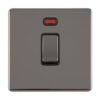 Eurolite Concealed 3mm 1 Gang 20Amp Dp Switch - Black Nickel