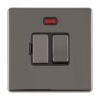 Eurolite Concealed 3mm 13Amp Switched Fuse Spur With Neon - Black Nickel