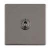 Eurolite Concealed 3mm 1 Gang 10Amp 2Way Toggle Switch Black Nickel Plate - Black Nickel