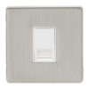 Eurolite Ecsn1Mw 1 Gang Master Telephone Socket Concealed Satin Nickel Plate White Interior