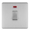 Eurolite Concealed 3mm 1 Gang 20Amp Dp Switch & Neon - Stainless Steel