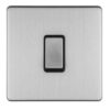Eurolite Concealed 3mm 1 Gang Intermediate Switch - Stainless Steel