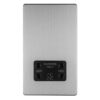 Eurolite Concealed 3mm 2 Gang Shaver Socket 230/115V - Stainless Steel