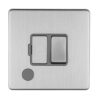Eurolite Concealed 3mm 13Amp Switched Fuse Spur With Flex Outlet - Stainless Steel