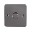 Eurolite Bn1Dled 1 Gang Led Push On Off 2Way Dimmer Round Edge Black Nickel Plate Matching Knob