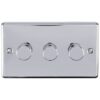 Eurolite Enhance Decorative 3 Gang Dimmer - Polished Chrome