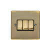 Eurolite En3Swabb 3 Gang 10Amp 2Way Switch Antiqueenhance Range Black Trim