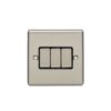 Eurolite Enhance Decorative 3 Gang Switch - Satin Stainless