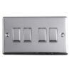Eurolite Enhance Decorative 4 Gang Switch - Polished Chrome