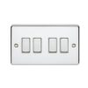 Eurolite Enhance Decorative 4 Gang Switch - Polished Chrome