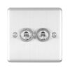 Eurolite Ent2Swss 2 Gang 10Amp 2Way Switch Satin Enhance Range