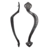 Zoo Hardware Foxcote Foundries Off-Centre Pull Handle Right Handed Black Antique