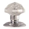 CARLISLE BRASS - GK001CP-BP POLISHED CHROME & GLASS MORTICE KNOB