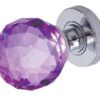 Frelan - JH5260PC Purple Faceted Glass Mortice Knob