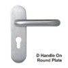 LBS2015SSS Latch (19mm Dia) D Handle On Round Plate