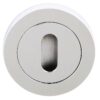 Millhouse Brass Key Escutcheon on Round Rose - Polished Chrome MHRKPC