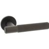 Millhouse Brass Crompton Designer Lever on 5mm Slimline Round Rose - Urban Dark Bronze MHSR100UDB
