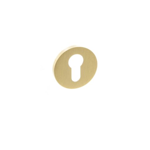 Millhouse Brass Mason Designer Lever on 5mm Slimline Round Rose - Satin Brass MHSR500SB