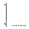 PHS1211BBF/SSS Oval T- Pull Handle with Back to Back Fixing