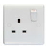 Eurolite Pl4050 Enhance White Plastic 13A 1 Gang Switched Socket Single Pole