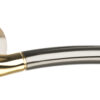 STATUS Indiana Lever on Round Rose - Satin Nickel/Polished Brass