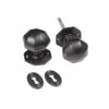 68x60mm Octagonal mortice knob Black finish