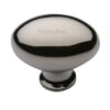 Heritage Brass Oval Design Cabinet Knob (32Mm Or 38Mm), Polished Nickel